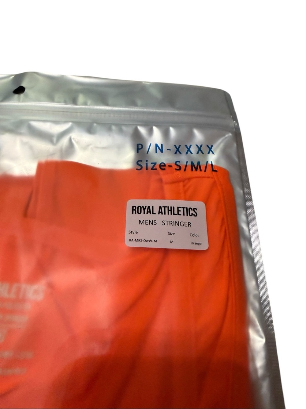 Men's Orange (Stringer) Racerback Tank - Picture 4 of 6